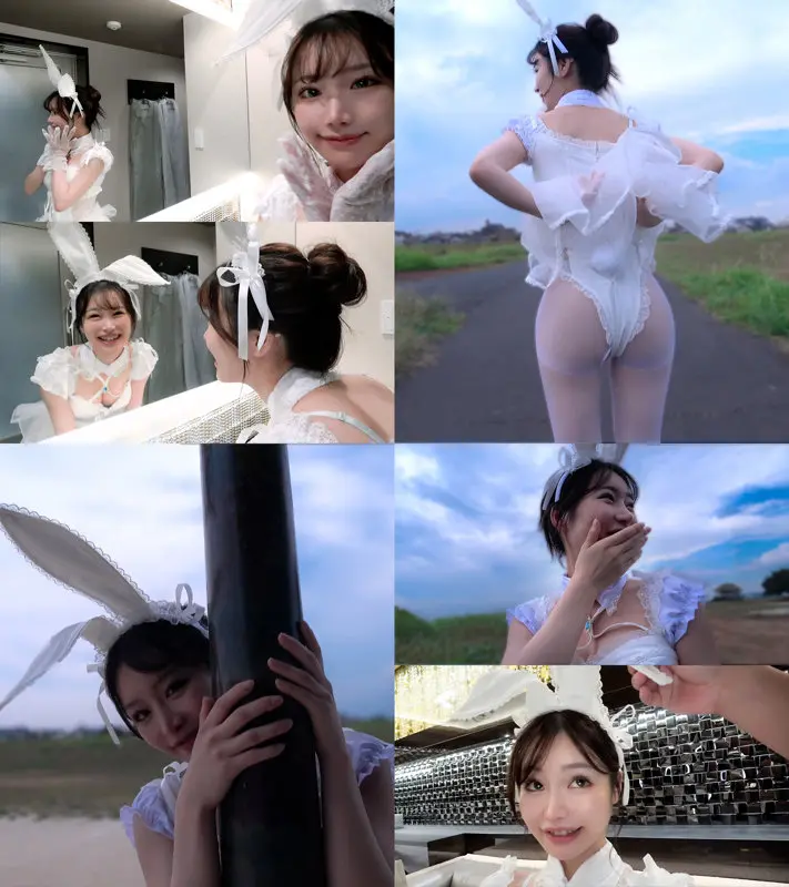 【望月りんね】甘顔バニーガール姿が手コキでドスケベ発動！-1