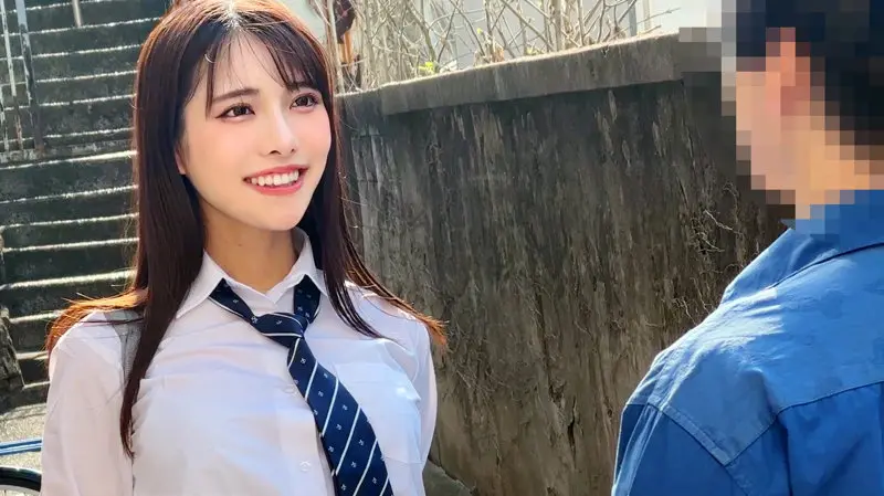 【花衣つばき】可憐な制服姿の女子校生が耐えきれない即ハメの快感-1